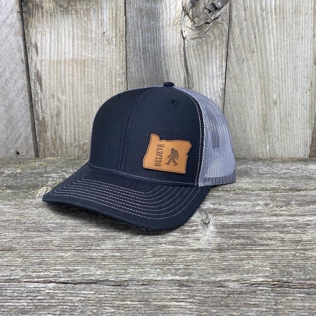 Hells Canyon Leather Patch Hat - Richardson 112 | Hells Canyon Designs Solid Black