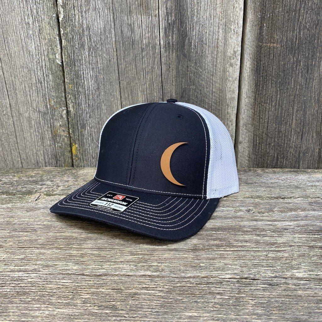 Salmon Fishing Leather Patch Hat - Richardson 112 | Hells Canyon Designs Solid Black