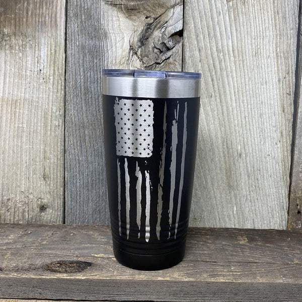 Wing Wheel Flag Engraved 20oz. Tumbler