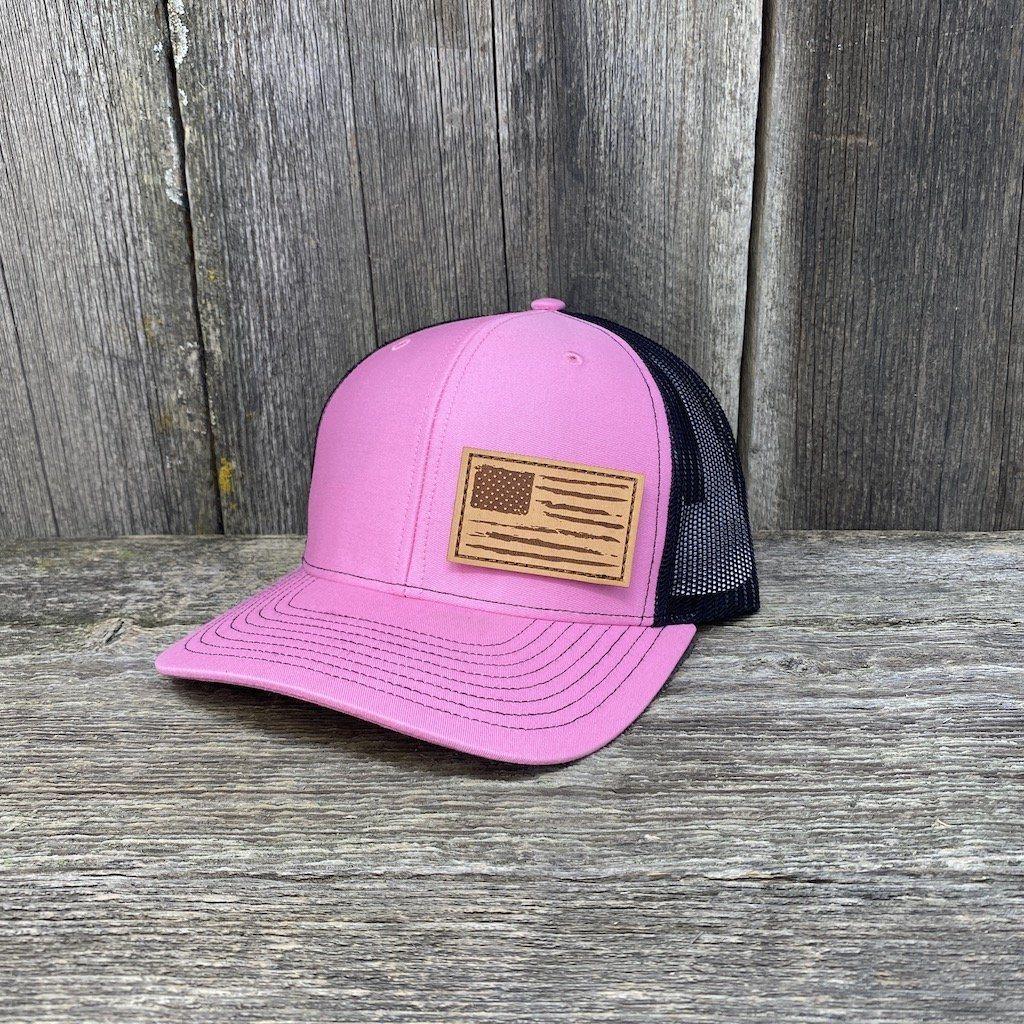 Richardson 112 Snapback Trucker Cap - Charcoal Neon Pink