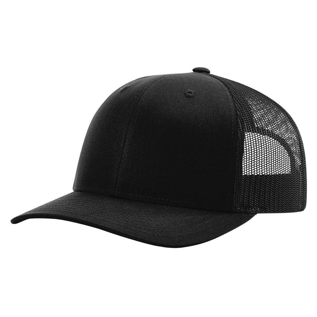 Richardson 115 Custom Leather Patch Hat Charcoal/Black