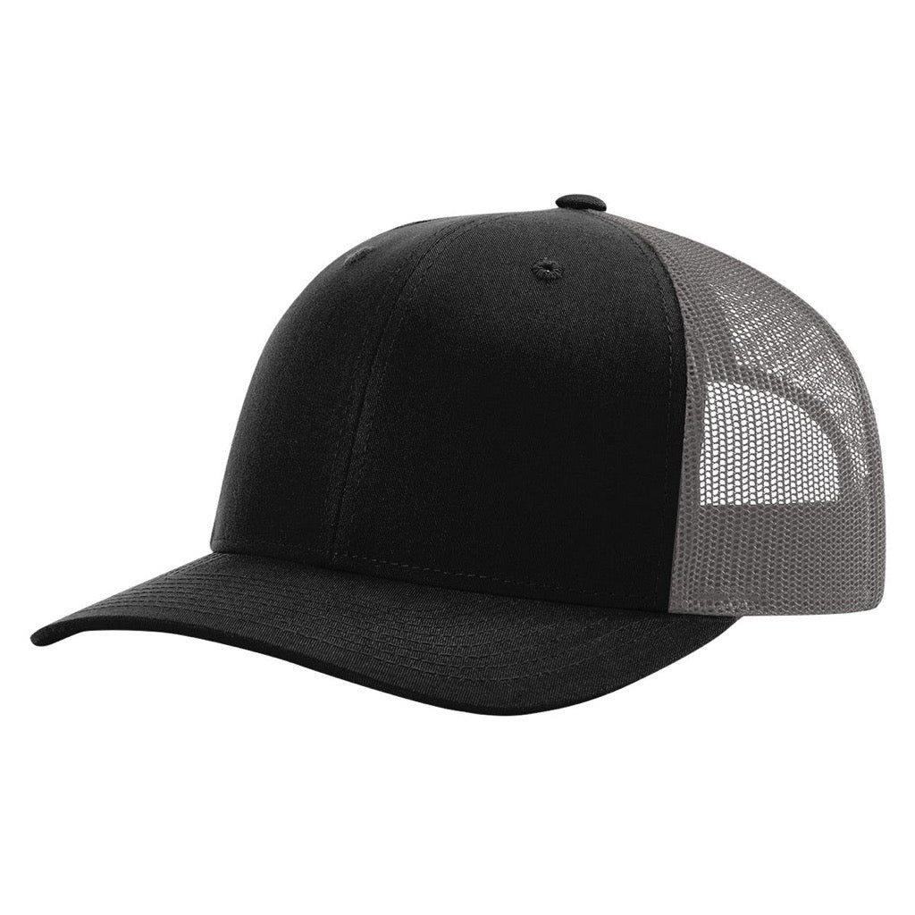 Richardson 115 Custom Leather Patch Hat Charcoal/Black