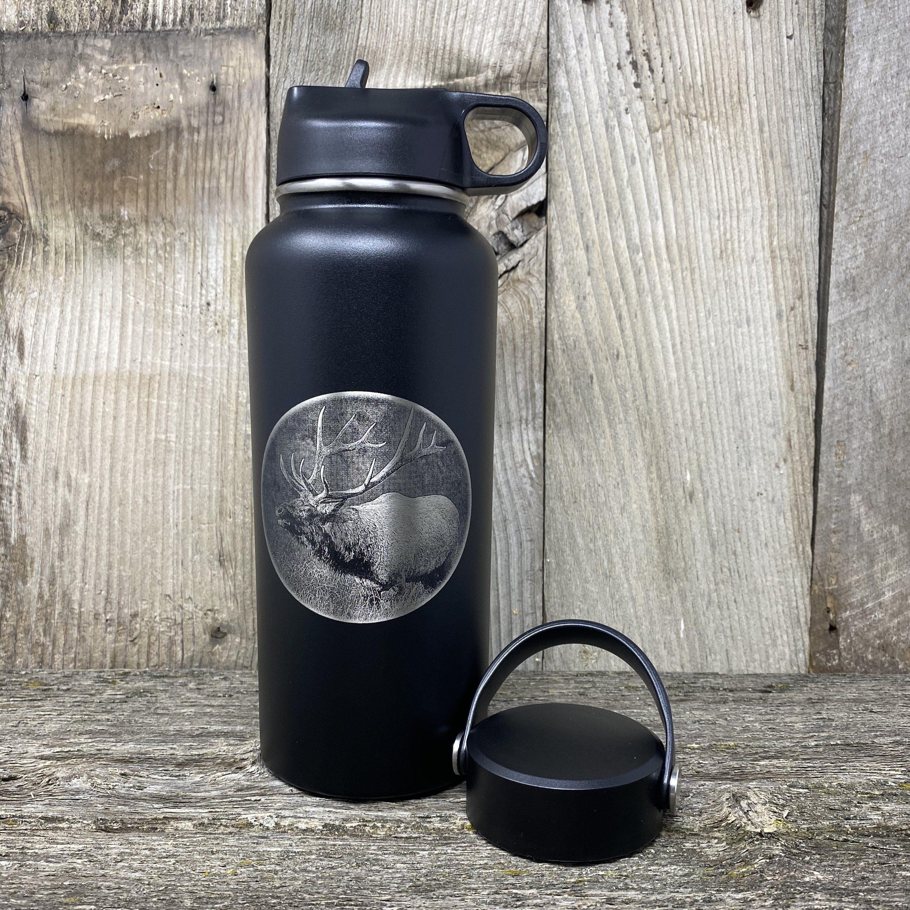 Laser Engraved YETI® or Polar Camel Water Bottle with Mountains Under