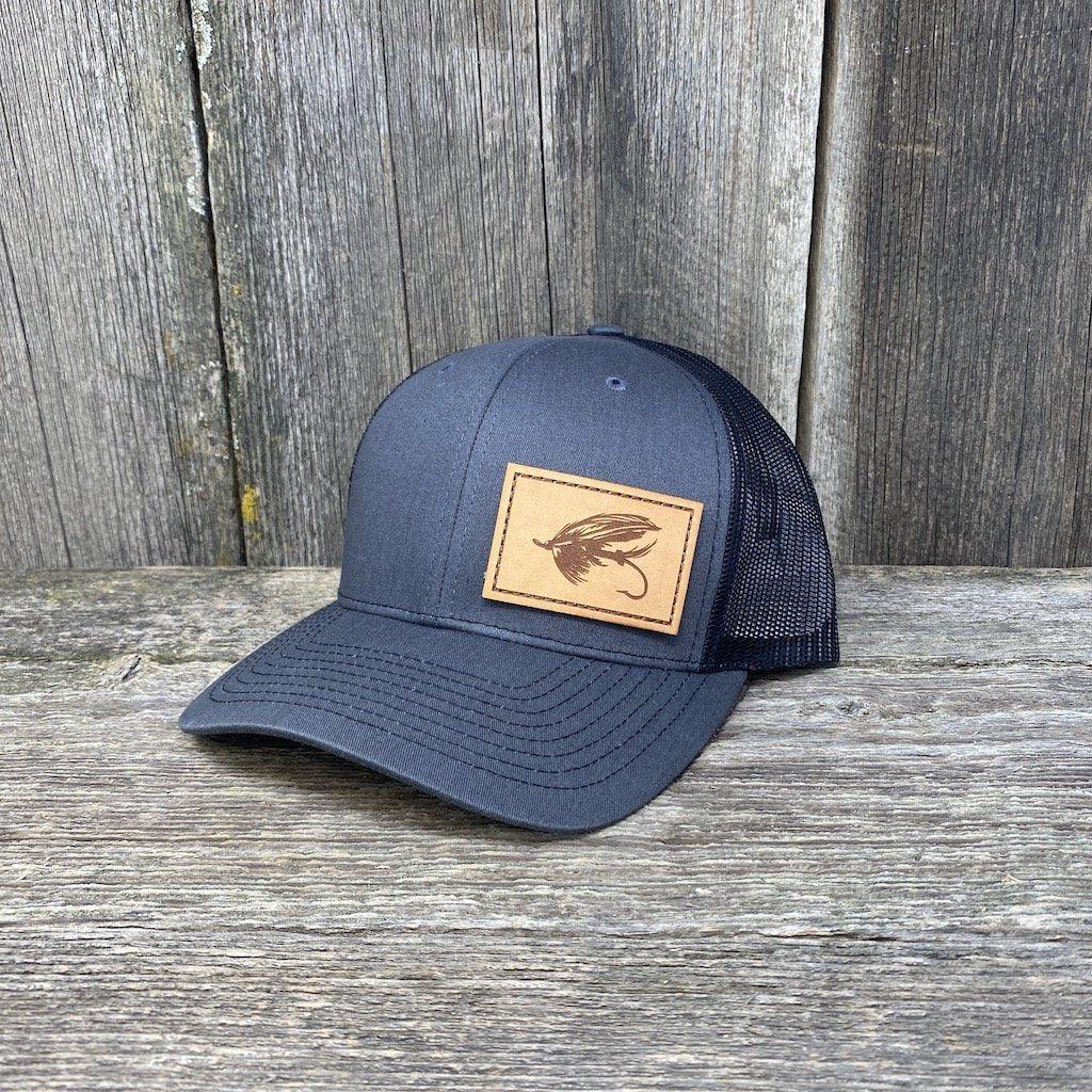 Lucchese | Leather Patch Cap :: Black + Charcoal
